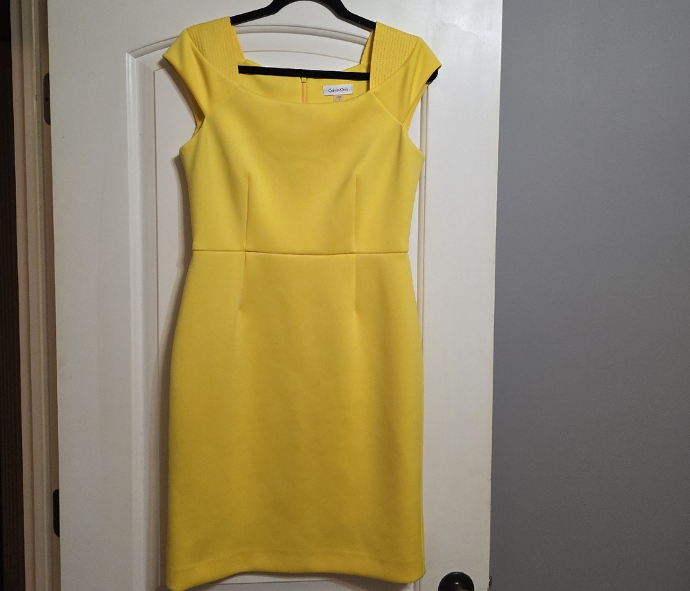 Calvin Klein Sunny Yellow Midi Dress